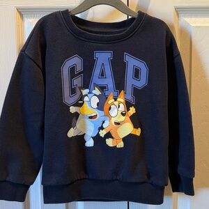 GAP Kids Dark Blue Sweatshirt with Bluey and Bingo